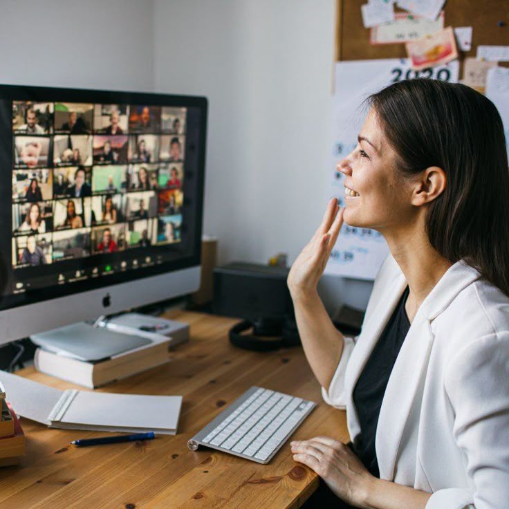 Virtual Assistant discussing to clients